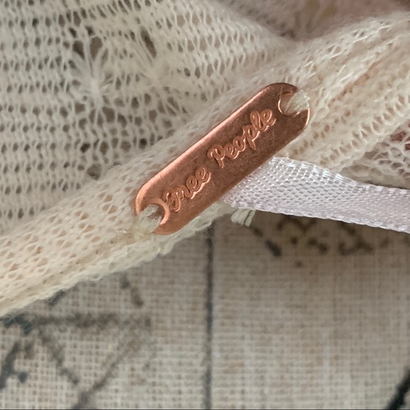 FREE PEOPLE cream bohemian top SMALL - Picture 5 of 5